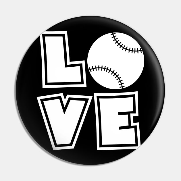 Love Baseball Shirt Soccer Football Lover Cool Gift Pin by HeroGifts