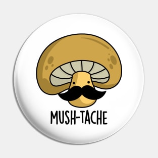 Mush-tache Cute Moustache Mushroom Pun Pin