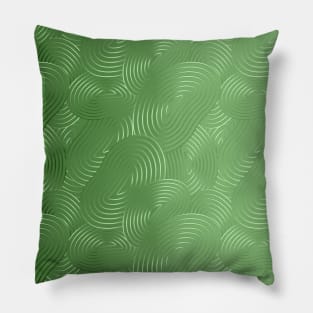 Green glossy panels modern art deco Pillow