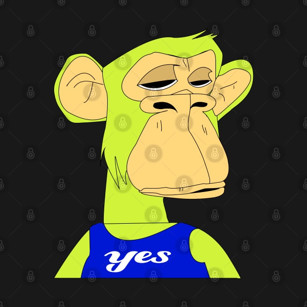 newest yes sad ape nft (non fungible token) by illustraa1