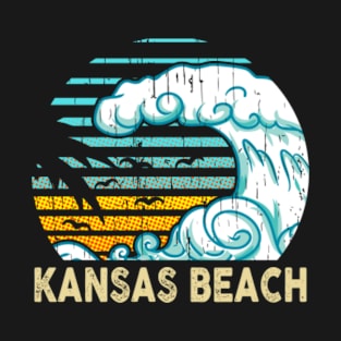 Vintage Retro Kansas Beach T-Shirt