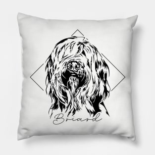 Briard Berger dog Portrait Pillow