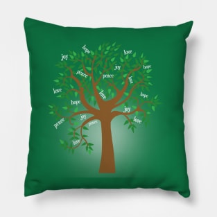 Life tree of hope, love, peace and joy Pillow