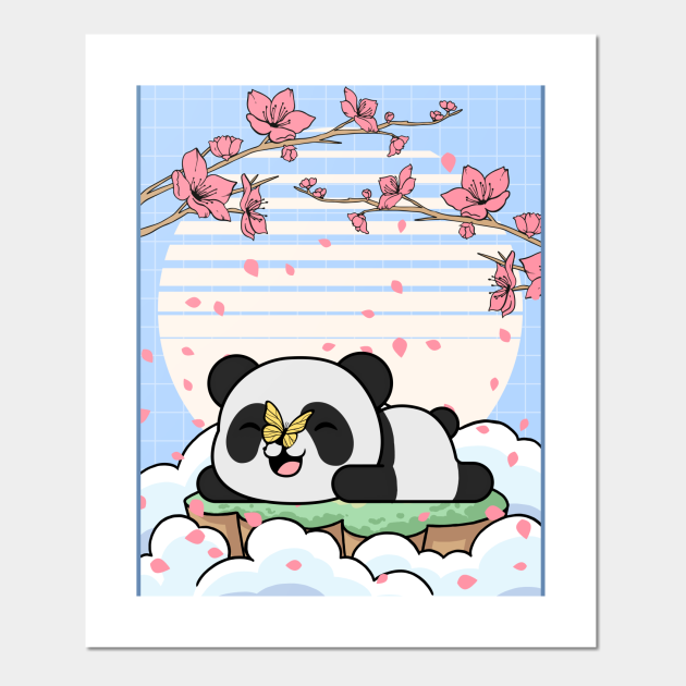 Kawaii Panda Cherry Blossom Butterfly Japanese Aesthetic Gift - Kawaii Panda - Posters and Art Prints | TeePublic Kawaii Panda Cherry Blossom Butterfly Japanese Aesthetic Gift - Kawaii Panda - Posters and Art Prints | TeePublic