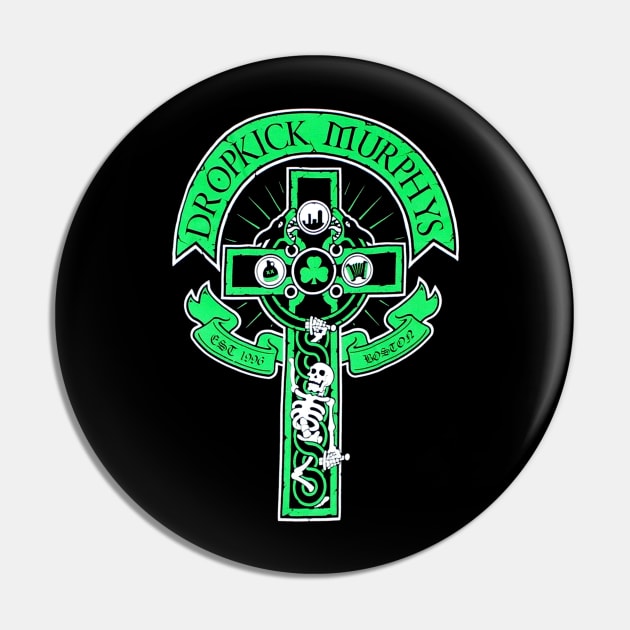 Cross skull band punk dropkick Pin by WalkTogether