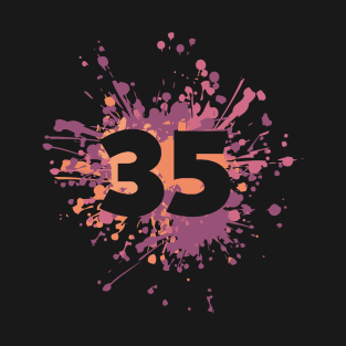 Number 35th Color Splash T-Shirt