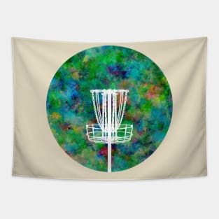 Colorful Disc Golf Basket Tapestry