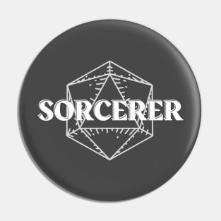 Sorcerer DnD D20 Symbol Print Pin