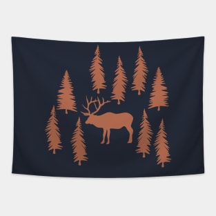 Elk In Forest (Spirit) Tapestry