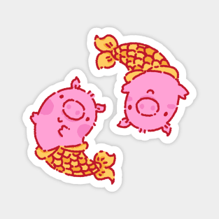 Mermaid pigs Magnet