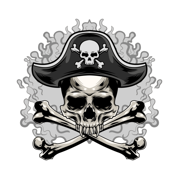 Grey Smoke Skull Pirates by Harrisaputra