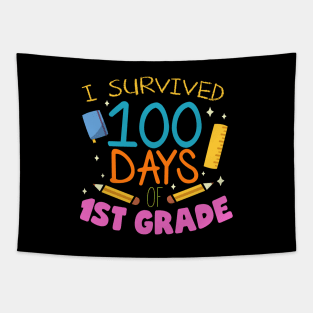 I Survived 100 Days of First Grade Students and Teachers Tapestry