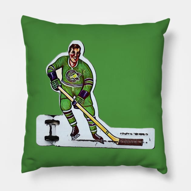 Coleco Table Hockey Players - California Golden Seals Pillow by mafmove