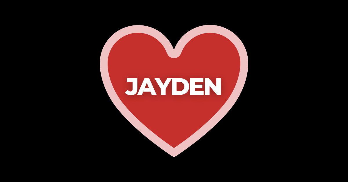 I Heart Jayden Jayden Name Sticker TeePublic