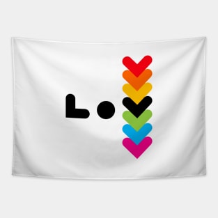 LOV rainbow design, version three Tapestry