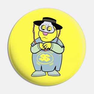 Cute korean traditional styled fat boy cartoon figure illustration Pin