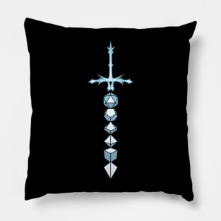 Magical Ice Dice Sword Tabletop RPG Pillow