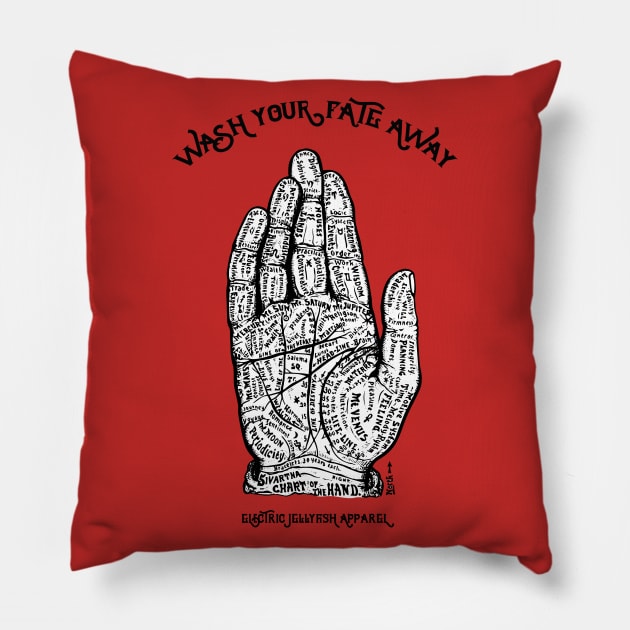 Clean the Hand of Fate Pillow by Electric Jellyfish