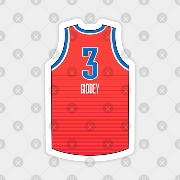 Josh Giddey Oklahoma City Jersey Qiangy Magnet by qiangdade