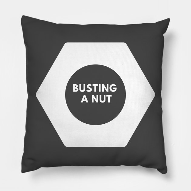 Busting a nut- a design for the general contractor or DIY types. Pillow by C-Dogg