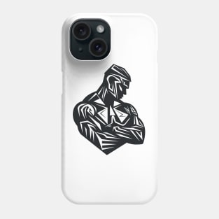 Man Strong Will Power Vector Graphic Phone Case