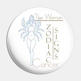 The women Cancer-Zodiac signs-Zodiac Pin