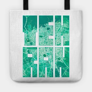 Tehran, Iran City Map Typography - Watercolor Tote