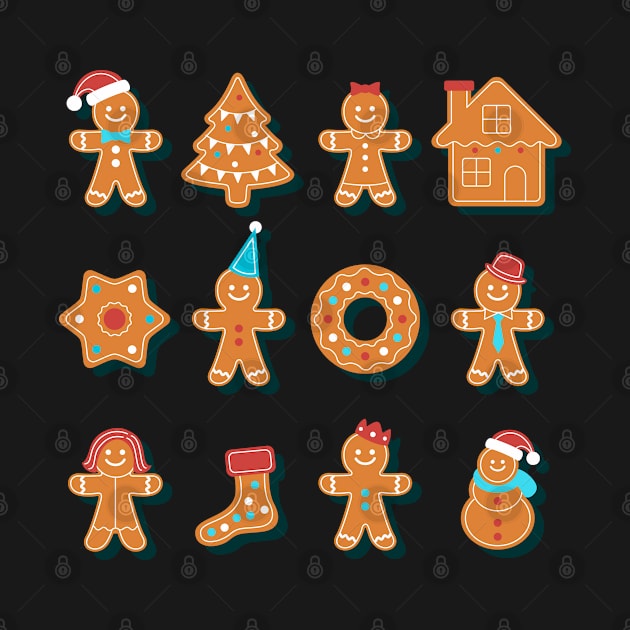 Merry Christmas Xmas Gingerbread Gingerbreads by ravenwaldo168375