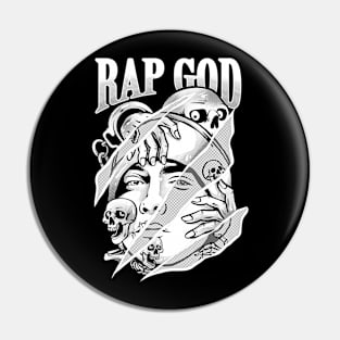 Rap God B&W Pin