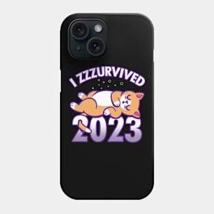 Funny Cute Kawaii Cat New Year 2024 Cat Funny Meme Phone Case