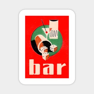 Bar Sign - Cocktail Martini & Dice 1950s Magnet