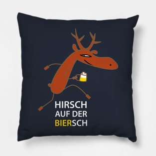 Deer with beer Pillow