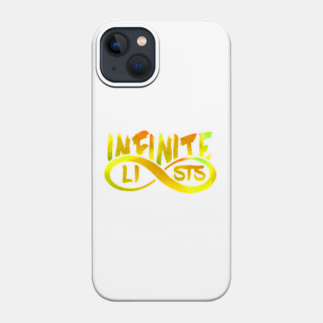 infinite lists merch - Infinite Lists - Phone Case