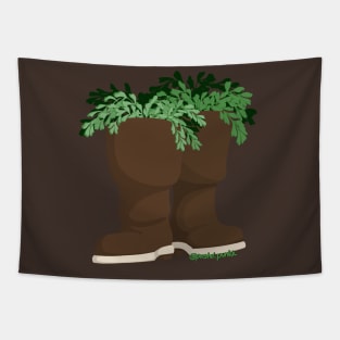 Maidenhair Fern Rain Boots Tapestry