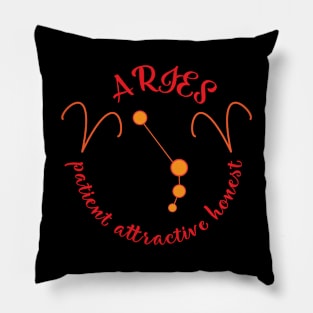 Aries Patient Attractive Honest Pillow