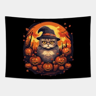 Scottish Fold Cat Halloween, Cat Love Tapestry