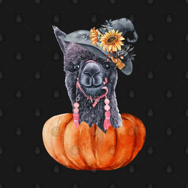 Cute Llama Halloween LLama Alpaca Halloween Pumpkin Funny by Sniffist Gang