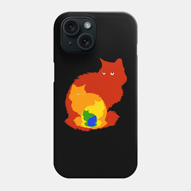 Rainbow cats Phone Case by Paintgolden