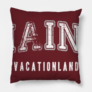 Wicked Decent Maine Collegiate-vacationland Pillow