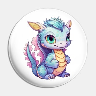 Kawaii Dragon Drawing Pin