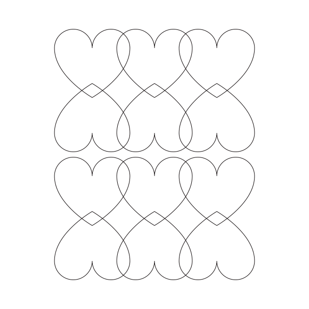 Hearts Line Art by Inogitna Designs