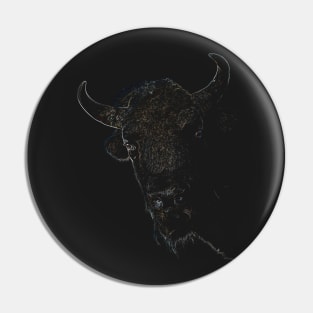 american bison, bison t-shirt Pin