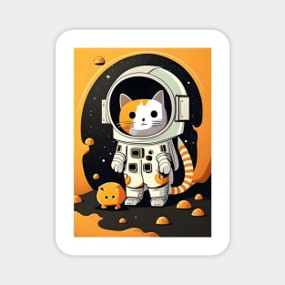 I'm Cat Astronaut, Funny Cat Floating Around The Planets - Love Cats Magnet