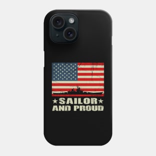 Sailor and Proud American Flag Design Phone Case