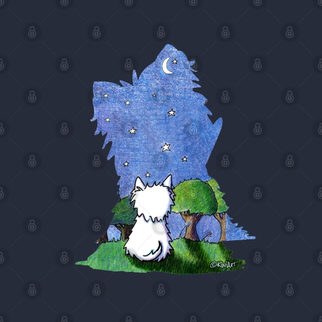 Starry Sky Westie Dog by KiniArt