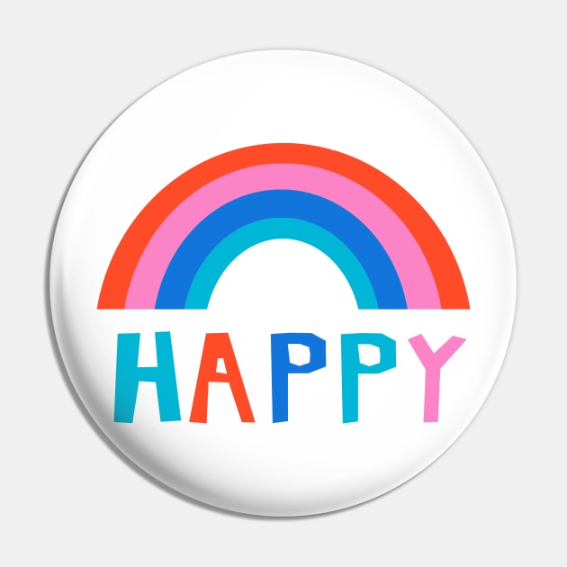 Happy Rainbow Pin by wacka