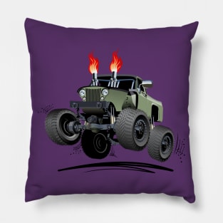 Cartoon monster truck Pillow