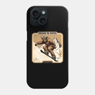 Minotaur Snowboarding Phone Case