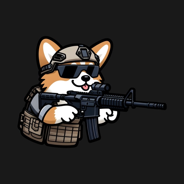 Tactical Corgi by Rawlifegraphic