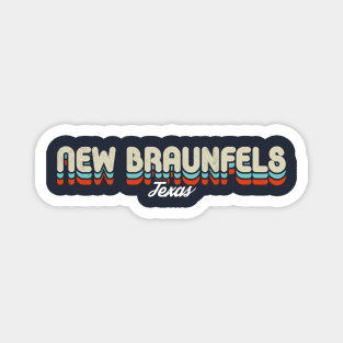 Retro New Braunfels Texas Magnet